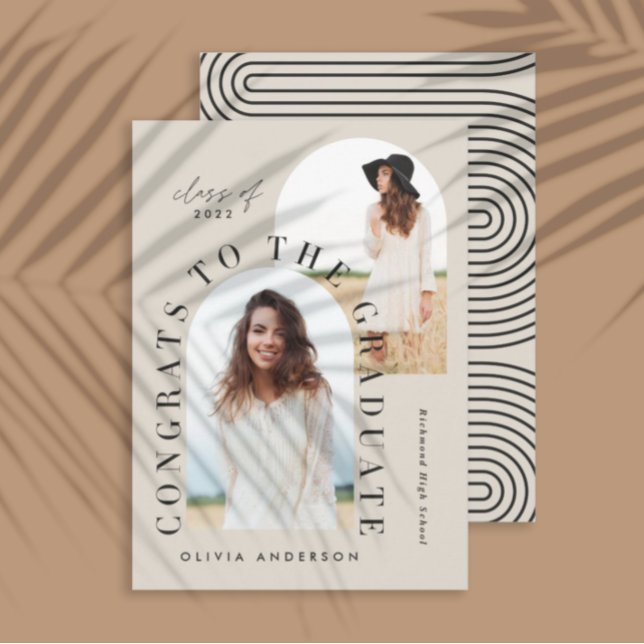 Modern geometric multi photo arch graduation (Creator Uploaded)