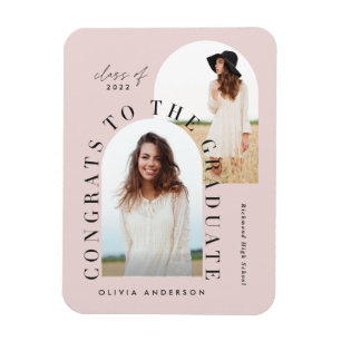 Modern geometric multi photo arch graduation magne magnet