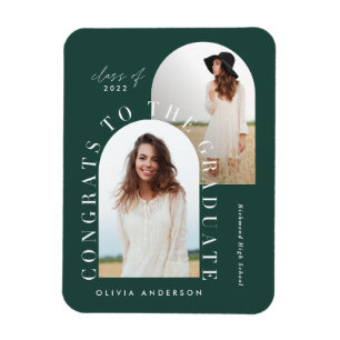 Modern geometric multi photo arch graduation magne magnet