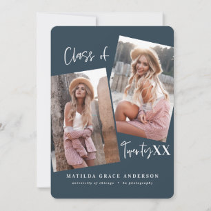 Modern geometric multi photo graduation party