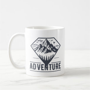 Modern Geometric Nature Mountains Adventure Coffee Mug