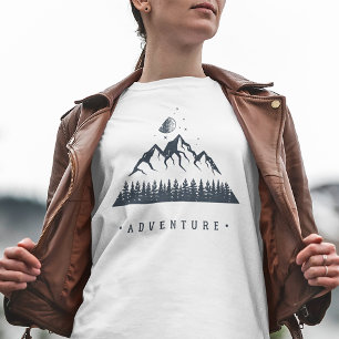Modern Geometric Nature Mountains Adventure T-Shirt