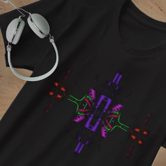 Modern Geometric on Black T Shirt