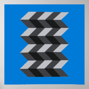 'Modern Geometric Op-Art' Poster