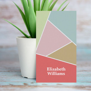 Modern Geometric Pastel Consultant Business Card
