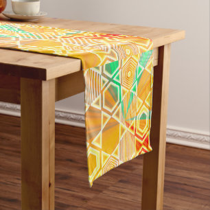 Modern Geometric Pastel Vintage Short Table Runner