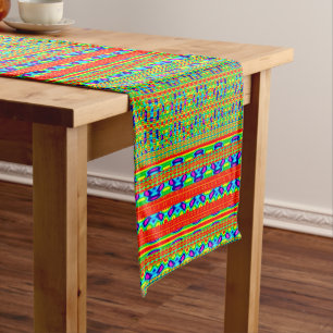 Modern Geometric Pastel Vintage Short Table Runner