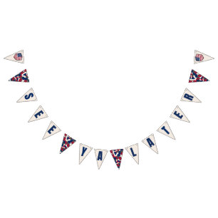 Modern Geometric Patriotic Military Going Away Bunting