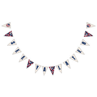 Modern Geometric Patriotic Military Going Away Bunting