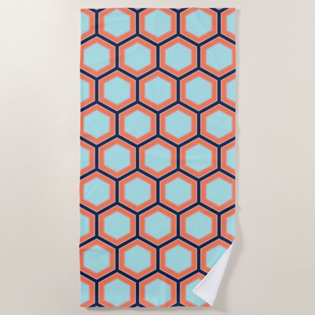 Modern Geometric Pattern #28 Beach Towel (Front)