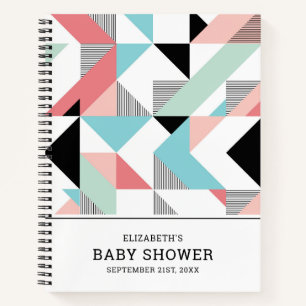 Modern Geometric Pattern   Baby Shower Notebook