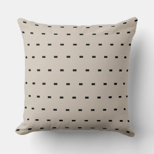 Modern Geometric Pattern Black and Ivory Cushion