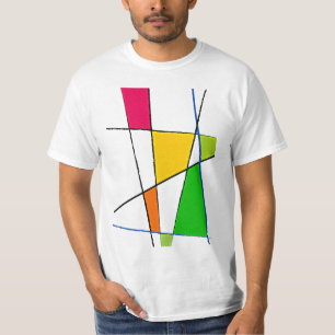 Modern Geometric Pattern Bright Colours T-Shirt