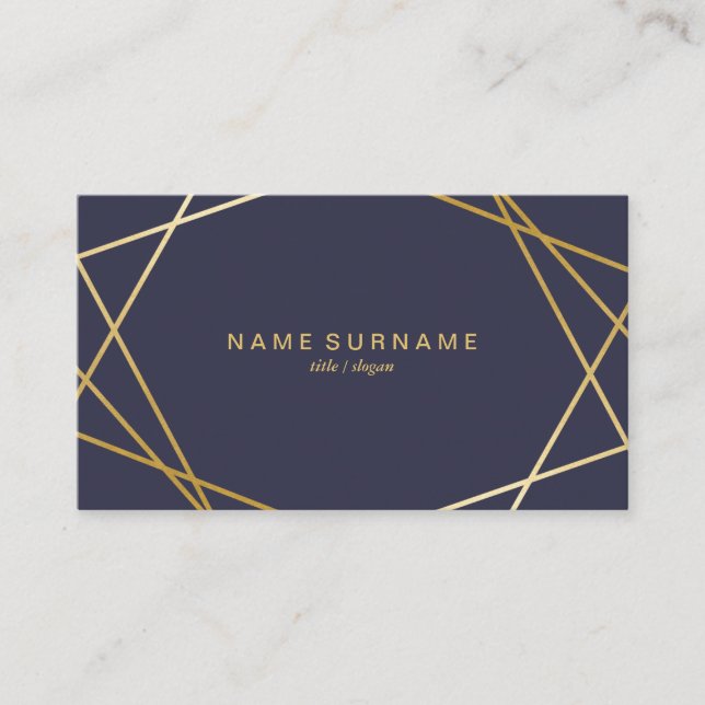 Modern Geometric Pattern Business Card (Front)