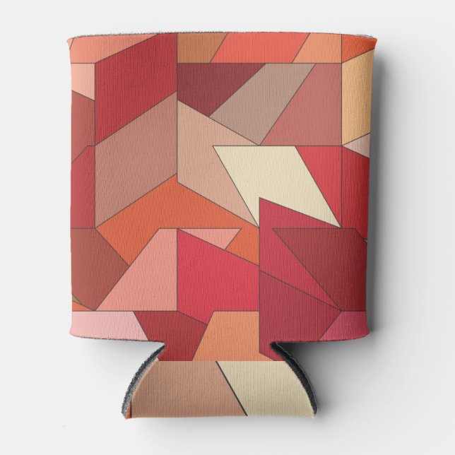 Modern Geometric Pattern  Can Cooler (Front)