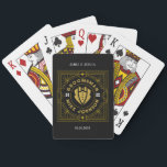 Modern Geometric Pattern Elegant Groomsmen Playing Cards<br><div class="desc">Elevate your special day with our exquisite Victorian-inspired Playing Card Groomsmen Gifts, the perfect blend of classic elegance and contemporary flair. These meticulously designed playing cards are more than just a deck; they are a customised, personalised gift that adds a touch of sophistication to weddings, bachelor parties, engagement parties, and...</div>