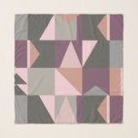 Modern Geometric Pattern in Autumn Colours Scarf<br><div class="desc">A soft,  muted modern geometric pattern of triangle shapes in a pretty fall colour palette of plum and grey. Just click customise to add text or pictures. Contact me with any questions or requests.</div>