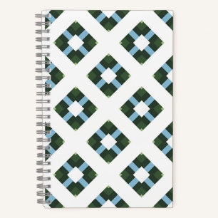 Modern Geometric Pattern in Nature-Inspired Colors Notebook