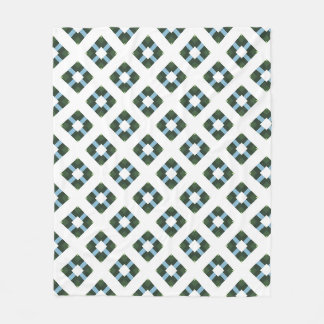 Modern Geometric Pattern in Nature-Inspired Colour Fleece Blanket
