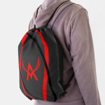 Modern Geometric Pattern in Red Grey Black