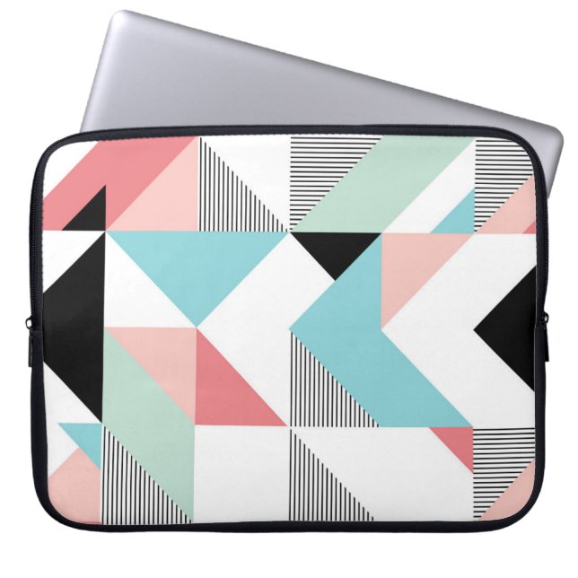 Modern Geometric Pattern Laptop Sleeve (Front)