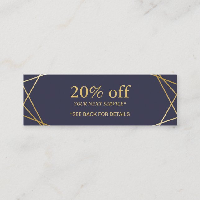 Modern Geometric Pattern Mini Discount Coupon Card (Front)