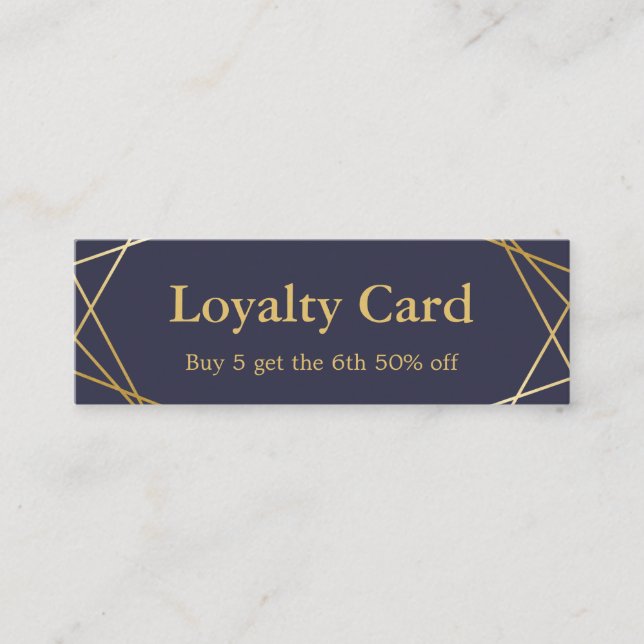 Modern Geometric Pattern Mini Loyalty Card (Front)