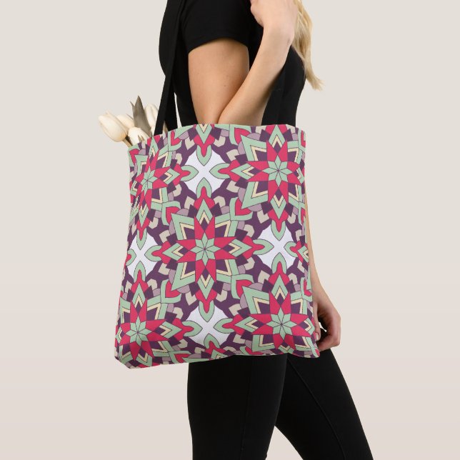 Modern Geometric Pattern – Minimal Color  Tote Bag (Close Up)