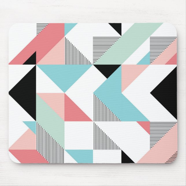 Modern Geometric Pattern Mouse Mat (Front)