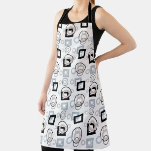 Modern geometric pattern multicolored apron