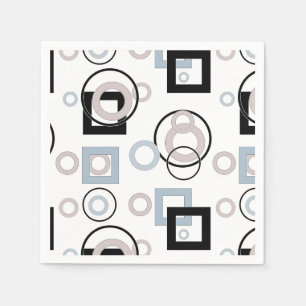 Modern geometric pattern multicolored napkin