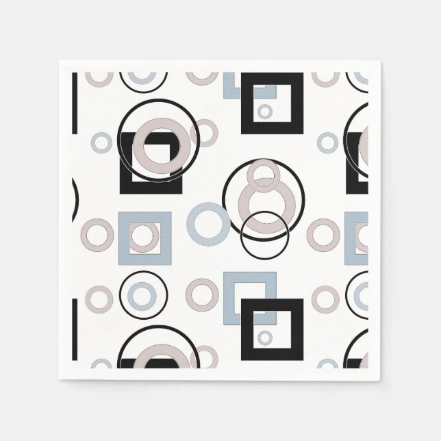 Modern geometric pattern multicolored napkin (Front)