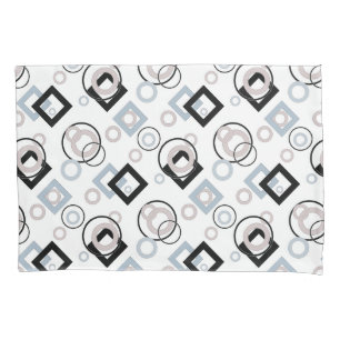 Modern geometric pattern multicolored pillowcase