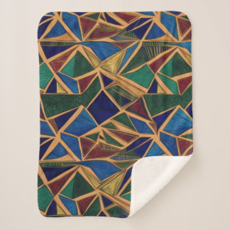 Modern Geometric pattern  Sherpa Blanket