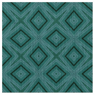 Modern geometric pattern teal blue fabric