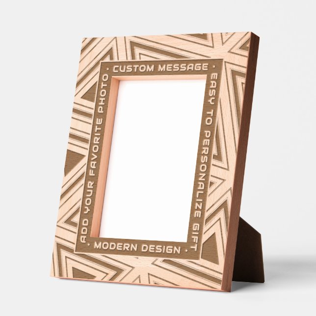   Modern Geometric Personalised Engraving Art Deco Etched Frames (Left)