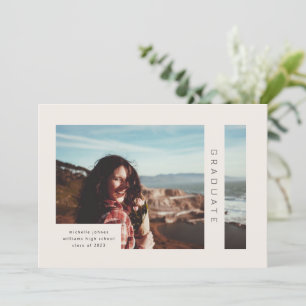 Modern Geometric Photo Graduation Announcement
