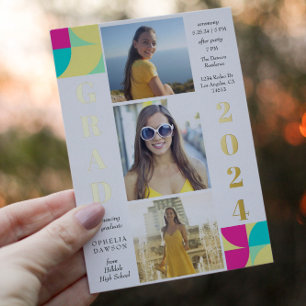 Modern Geometric Photo Graduation Party