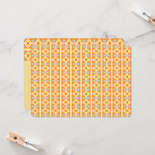 Modern Geometric Pixel Art Seamless Pattern  Invitation
