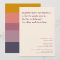Modern Geometric Purple Mauve Simple Bold Wedding