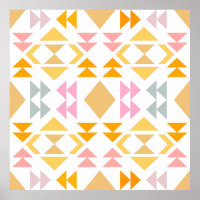 Modern Geometric Quilt Design Pattern in Yellow