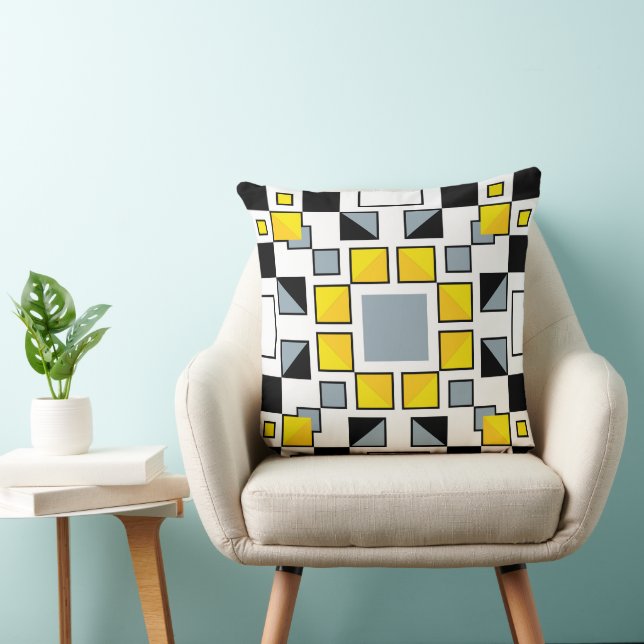 Modern Geometric Quilt Pattern Art  Cushion (Chair)