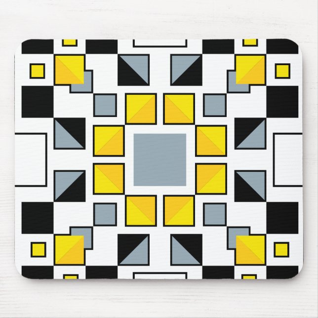 Modern Geometric Quilt Pattern Art  Mouse Mat (Front)