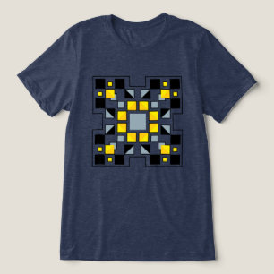 Modern Geometric Quilt Pattern Art Tri-Blend Shirt