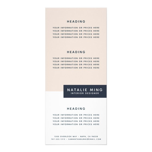 Modern Geometric Rack Card (Front)