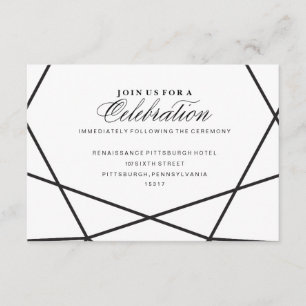 Modern Geometric Reception Card