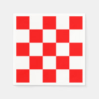 Modern Geometric Red White Bold Checkers
