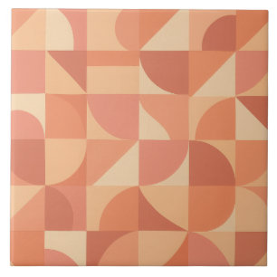 Modern Geometric Retro Abstract Shapes Home Tile