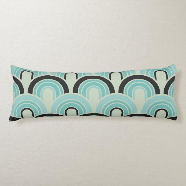 Modern Geometric Retro Fifties Pattern Body Cushion (Front)
