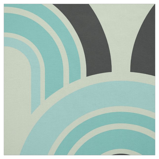 Modern Geometric Retro Fifties Pattern Fabric (Swatch)